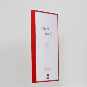 Marco de aluminio efecto Quadro 62x93 cm cristal rojo antirreflejos trasera MDF