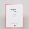 Marco de aluminio efecto Quadro 62x93 cm cristal rojo antirreflejos trasera MDF
