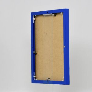 Marco de aluminio efecto Quadro 62x93 cm cristal azul antirreflejos trasera MDF