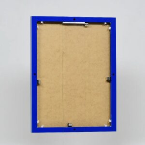 Marco de aluminio efecto Quadro 62x93 cm cristal azul antirreflejos trasera MDF