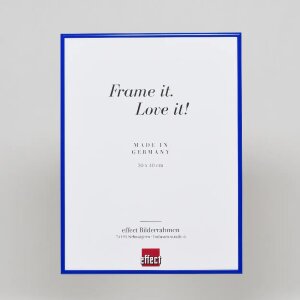 Marco de aluminio efecto Quadro 62x93 cm cristal azul antirreflejos trasera MDF