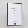 Marco de aluminio efecto Quadro 62x93 cm cristal azul antirreflejos trasera MDF