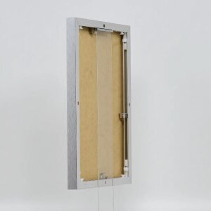 Portarretratos efecto aluminio Quadro 62x93 cm plata alto brillo cristal antirreflejos