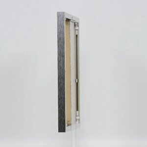 Portarretratos efecto aluminio Quadro 62x93 cm plata alto brillo cristal antirreflejos