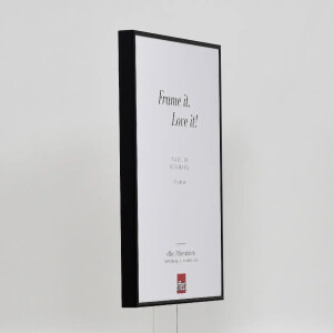 Portarretratos efecto aluminio Quadro 62x93 cm cristal antirreflejos negro alto brillo