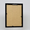 Portarretratos efecto aluminio Quadro 62x93 cm cristal antirreflejos negro alto brillo