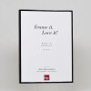 Portarretratos efecto aluminio Quadro 62x93 cm cristal antirreflejos negro alto brillo