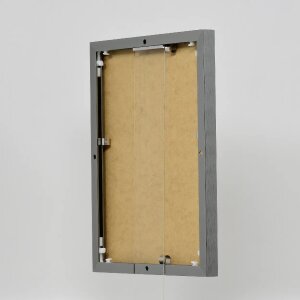 Portarretratos efecto aluminio Quadro 70x100 cm cristal antirreflejos plata envejecida