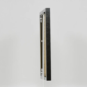 Portarretratos efecto aluminio Quadro 14 8x21 cm cristal antirreflejos plata envejecida