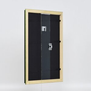 Efecto marco de madera perfil 21 verde 50x100 cm cristal antirreflectante