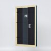 Efecto marco de madera perfil 21 azul 62x93 cm cristal antirreflejo