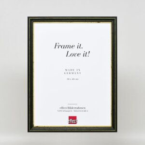 Efecto marco de madera perfil 21 verde 70x70 cm cristal antirreflejo