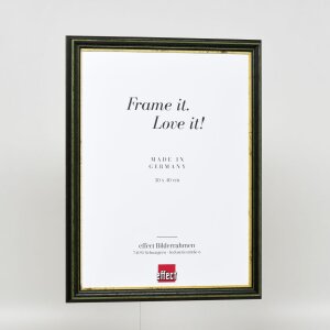 Efecto marco de madera perfil 21 verde 70x70 cm cristal antirreflejo