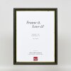 Efecto marco de madera perfil 21 verde 70x70 cm cristal antirreflejo