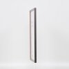 Efecto marco de madera maciza perfil 25 nuez marrón 23x70 cm cristal antirreflejos