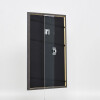 Efecto marco de madera maciza Perfil 25 verde 25x35 cm cristal antirreflejos
