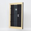 Efecto marco de madera maciza perfil 30 negro 25x50 cm cristal antirreflejos