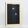 Efecto marco de madera maciza perfil 30 negro 25x50 cm cristal antirreflejos