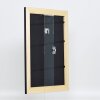 Efecto marco de madera maciza perfil 30 negro 25x50 cm cristal antirreflejos