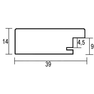 Efecto Marco de madera maciza Perfil 30 blanco 62x93 cm Cristal antirreflectante