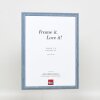 Efecto marco de madera perfil 32 gris-azul 21x29,7 cm cristal antirreflejos