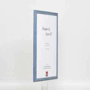 Efecto marco de madera perfil 32 gris-azul 25x60 cm cristal antirreflejos