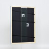 Efecto marco de madera perfil 32 gris-azul 40x40 cm cristal antirreflejo