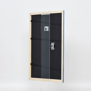 Efecto marco de madera perfil 32 gris-azul 50x60 cm cristal antirreflejos