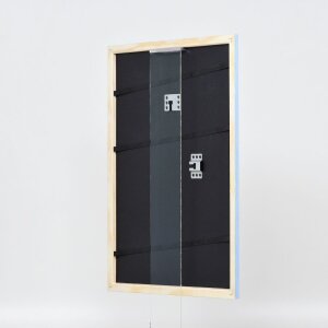 Efecto marco de madera perfil 32 azul 50x65 cm cristal antirreflectante