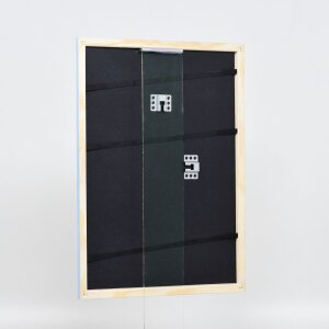 Efecto marco de madera perfil 32 azul 50x65 cm cristal antirreflectante