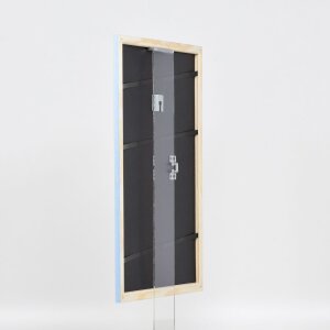 Efecto marco de madera perfil 32 azul 30,5x91,5 cm cristal antirreflejos
