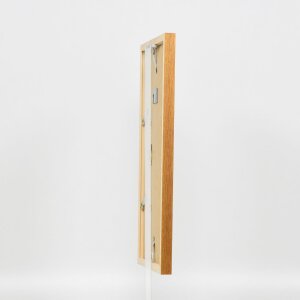 Efecto marco de madera perfil 33 roble 25x50 cm cristal antirreflectante