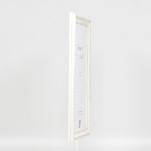 Efecto Madera Marco Barroco Perfil 37 blanco 15x20 cm Cristal antirreflectante