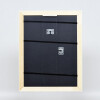 Efecto Madera Marco Barroco Perfil 37 blanco 21x29,7 cm Cristal antirreflejos