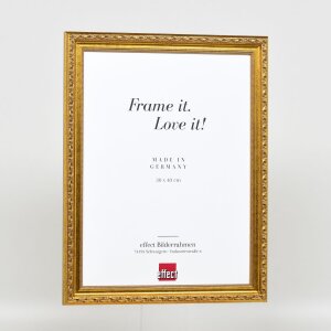 Marco barroco efecto madera perfil 37 oro antiguo 50x75 cm cristal antirreflejos
