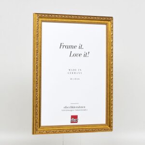 Marco barroco efecto madera perfil 37 oro antiguo 50x75 cm cristal antirreflejos