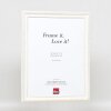 Efecto Madera Marco Barroco Perfil 37 blanco 61x91,5 cm Cristal antirreflejos