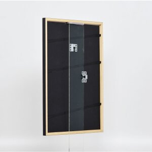 Efecto Marco de madera maciza Perfil 39 negro 30x45 cm Cristal antirreflectante