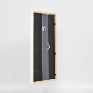 Efecto Marco de madera maciza Perfil 39 blanco 40x60 cm Cristal antirreflectante