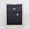 Marco de fotos de madera Effect Holz-Bilderrahmen Profil 40 Platino 25x35 cm Antirreflejos