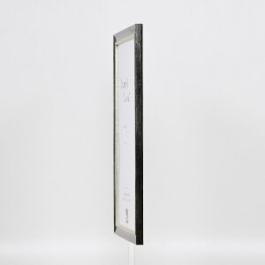 Marco de fotos de madera Effect Holz-Bilderrahmen Profil 40 Platino 27x48 cm Antireflexglas