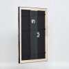Marco de fotos de madera Effect Holz-Bilderrahmen Profil 40 Platino 27x48 cm Antireflexglas