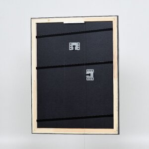 Marco de fotos de madera Effect Profil 40 Platin 30x30 cm con vidrio antirreflejo