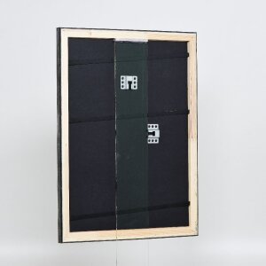 Marco de fotos de madera Effect Holz-Bilderrahmen Profil 40 Platin 61x91,5 cm con cristal antirreflejo