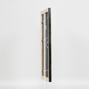 Marco de fotos de madera Effect Holz-Bilderrahmen Profil 40 Platin 61x91,5 cm con cristal antirreflejo