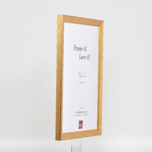 Marco de fotos de madera Effect Holz-Bilderrahmen Profil 41 Antikgold 20x30 cm Antireflexglas