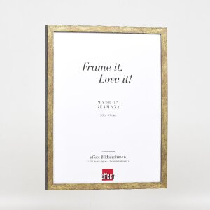 Marco de fotos Effect Madera Profil 42 Antireflexglas Antique Gold 20x20 cm