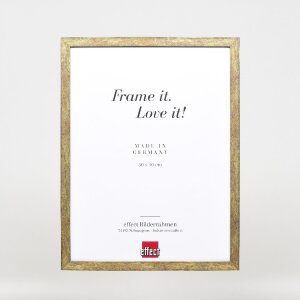 Marco de fotos de madera Effect Profil 42 Vidrio antirreflejo antiguogold 50x75 cm