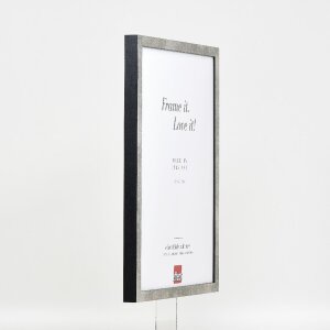 Marco de fotos Effect Holzrahmen Profil 42 Antireflexglas plata 61x91,5 cm