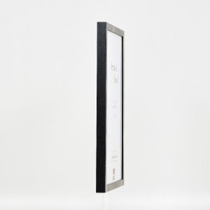 Marco de fotos Effect Holzrahmen Profil 42 Antireflexglas plata 61x91,5 cm